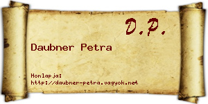 Daubner Petra névjegykártya